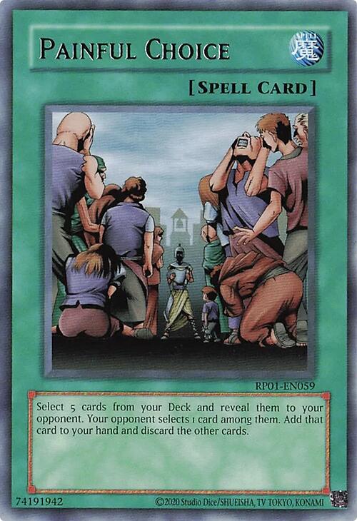 Painful Choice [RP01-EN059] Rare | Exor Games Dartmouth
