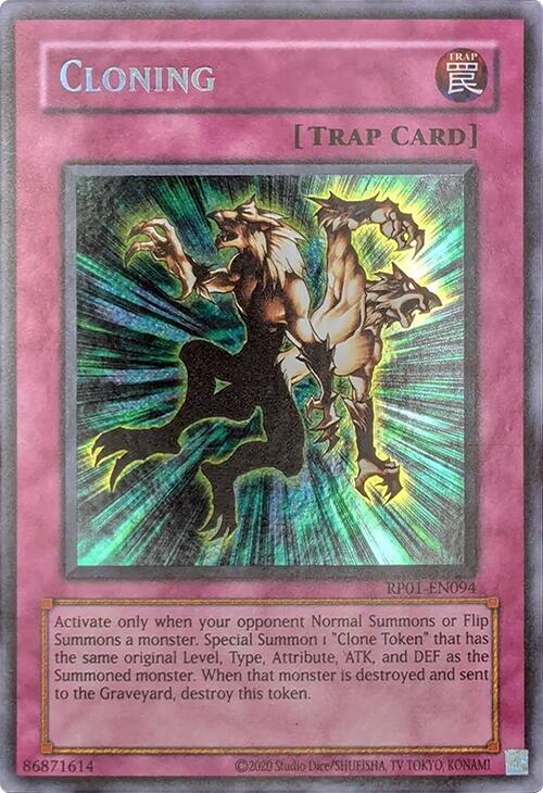 Cloning [RP01-EN094] Secret Rare | Exor Games Dartmouth