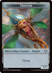 Thopter // Gnome Double-Sided Token [Edge of Eternities Commander Tokens] | Exor Games Dartmouth