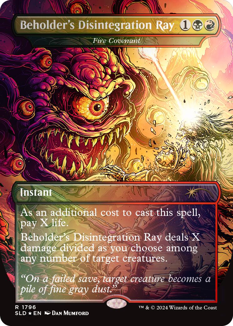 Beholder's Disintegration Ray - Fire Covenant (Rainbow Foil) [Secret Lair Drop Series] | Exor Games Dartmouth