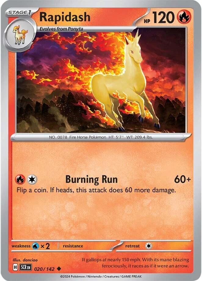 Rapidash (020/142) [Scarlet & Violet: Stellar Crown] | Exor Games Dartmouth