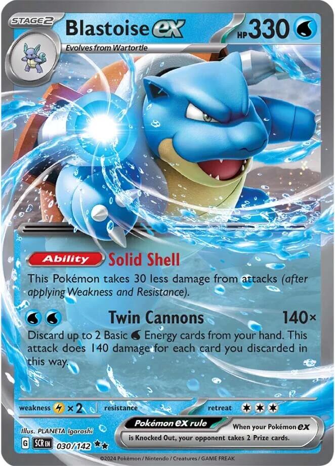 Blastoise ex (030/142) [Scarlet & Violet: Stellar Crown] | Exor Games Dartmouth