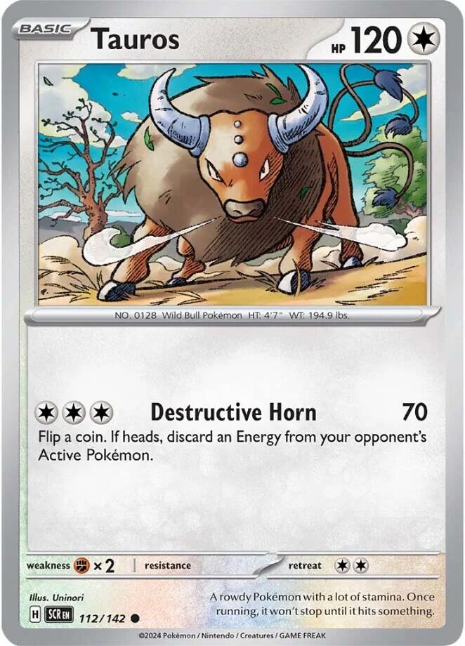 Tauros (112/142) [Scarlet & Violet: Stellar Crown] | Exor Games Dartmouth