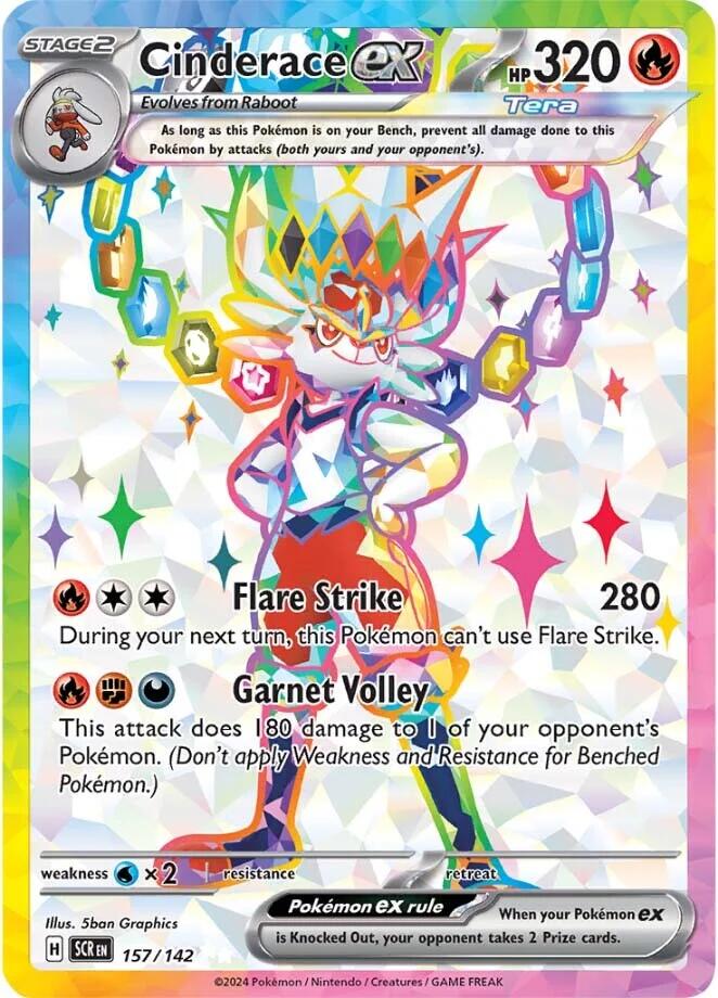 Cinderace ex (157/142) [Scarlet & Violet: Stellar Crown] | Exor Games Dartmouth