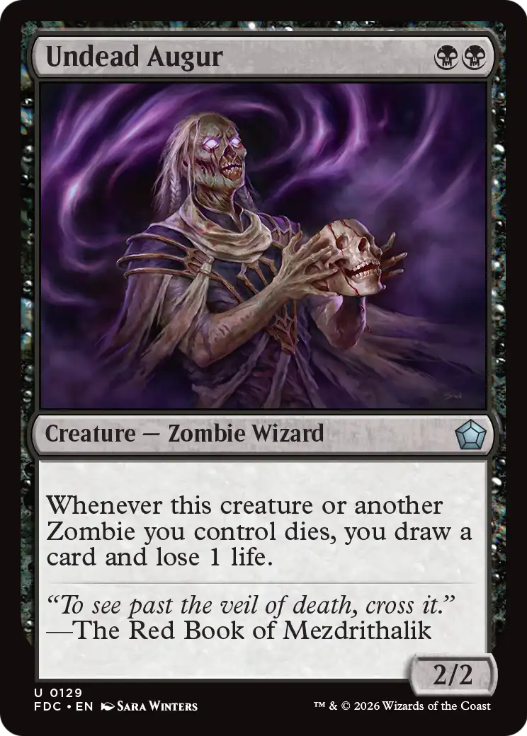 Undead Augur [Foundations Commander] | Exor Games Dartmouth