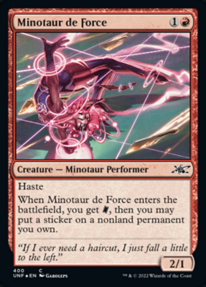 Minotaur de Force (Galaxy Foil) [Unfinity] | Exor Games Dartmouth