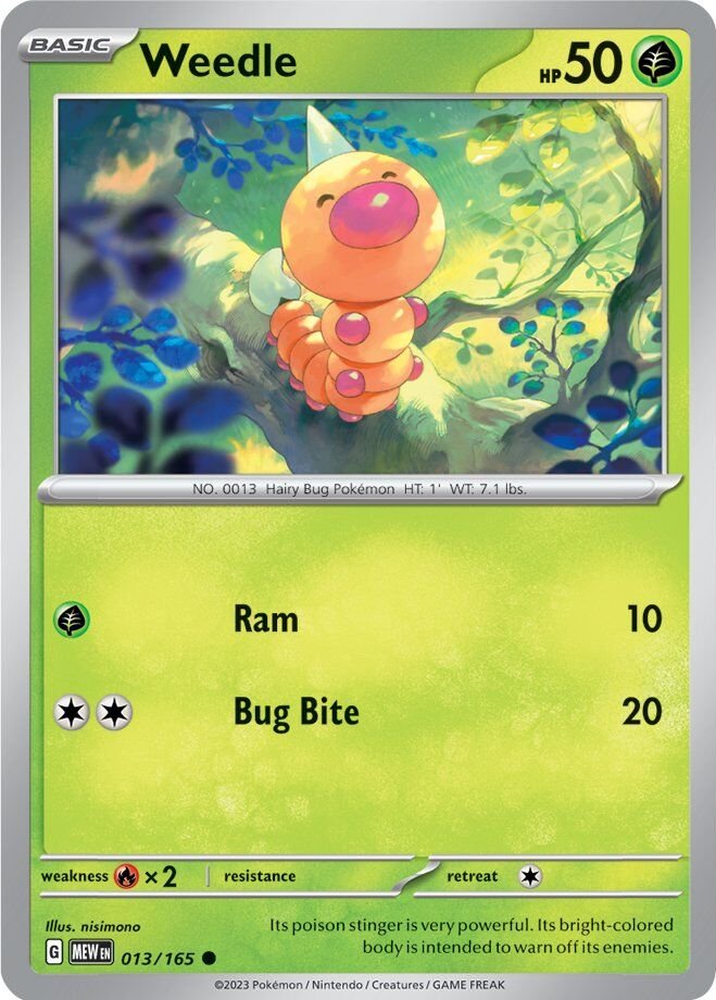 Weedle (013/165) [Scarlet & Violet: 151] | Exor Games Dartmouth