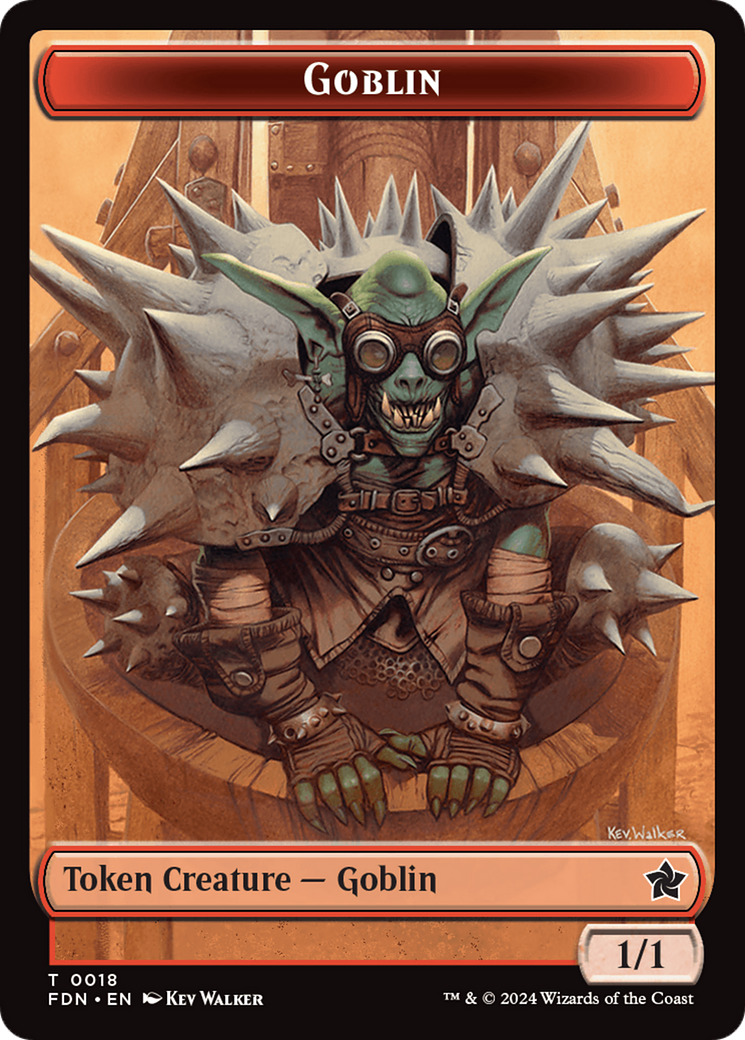 Goblin // Treasure Double-Sided Token [Foundations Tokens] | Exor Games Dartmouth