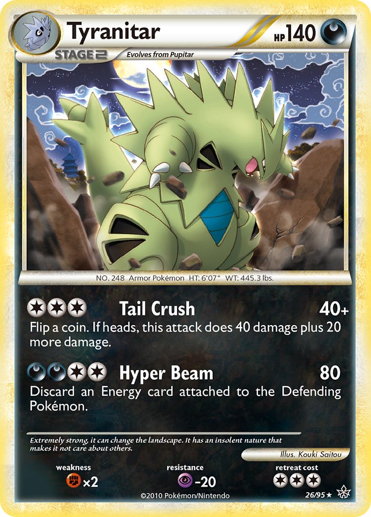 Tyranitar (26/95) (Theme Deck Exclusive) [HeartGold & SoulSilver: Unleashed] | Exor Games Dartmouth