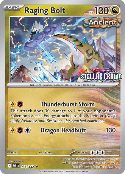 Raging Bolt (111/142) (Cosmo Holo - Best Buy Exclusive) [Miscellaneous Cards] | Exor Games Dartmouth