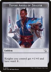 Treasure (21) // Teferi Akosa of Zhalfir Emblem Double-Sided Token [March of the Machine Tokens] | Exor Games Dartmouth