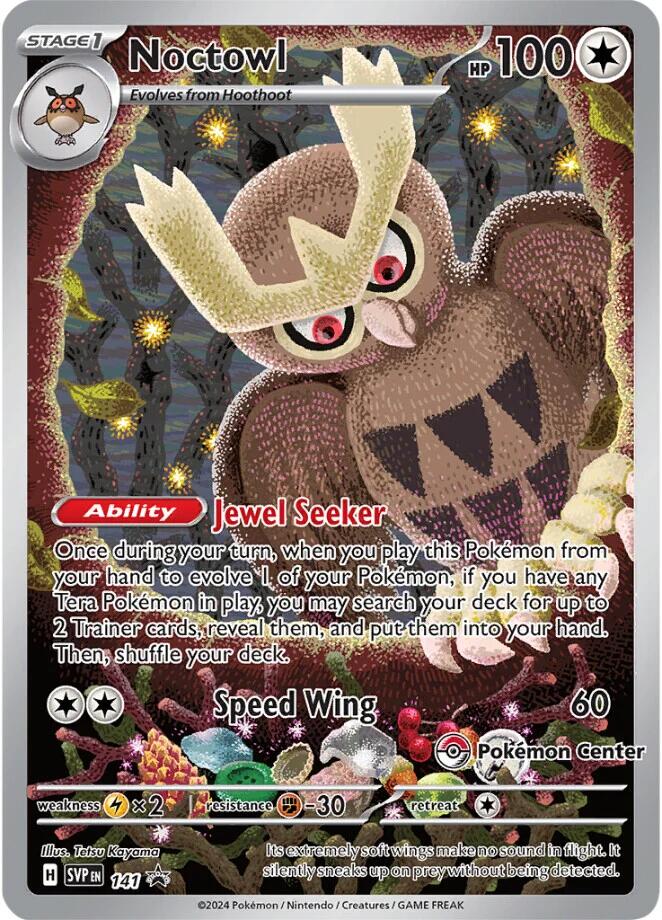 Noctowl (141) (Pokemon Center Exclusive) [Scarlet & Violet: Black Star Promos] | Exor Games Dartmouth