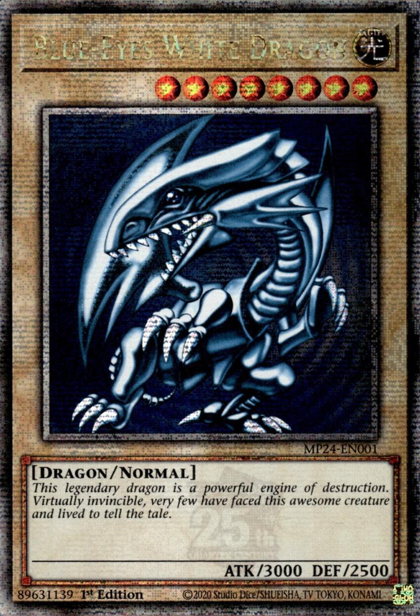 Blue-Eyes White Dragon [MP24-EN001] Quarter Century Secret Rare | Exor Games Dartmouth