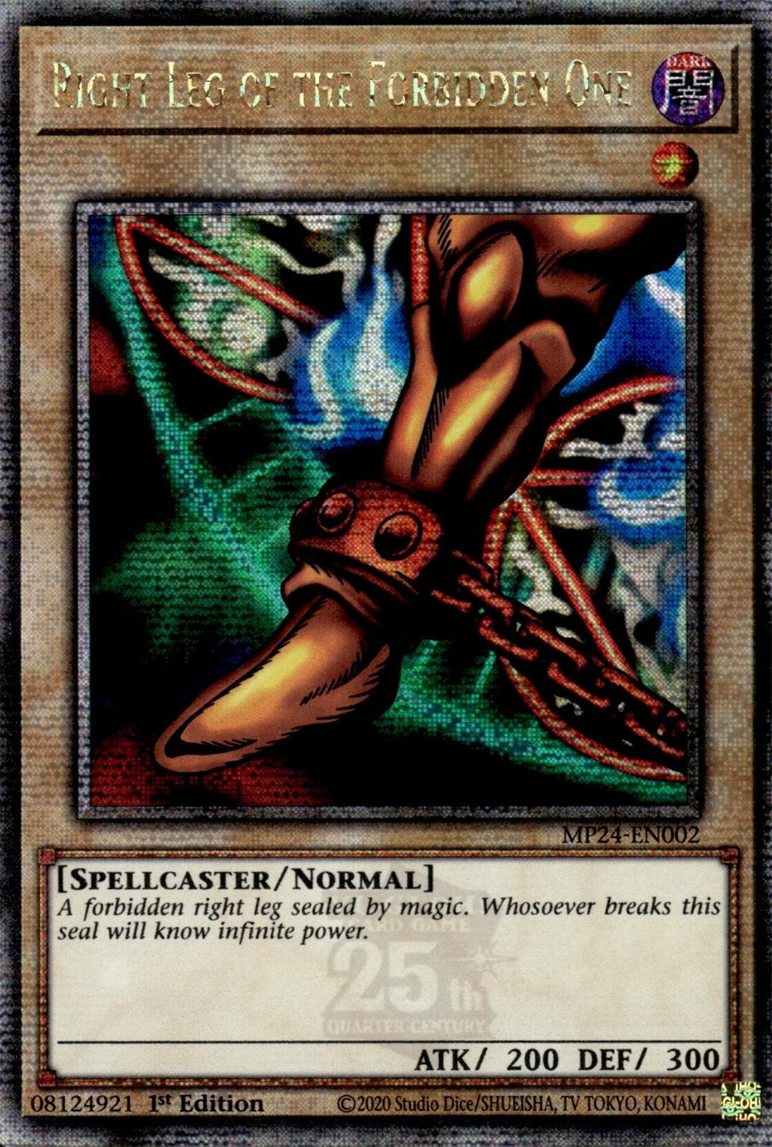 Right Leg of the Forbidden One [MP24-EN002] Quarter Century Secret Rare | Exor Games Dartmouth