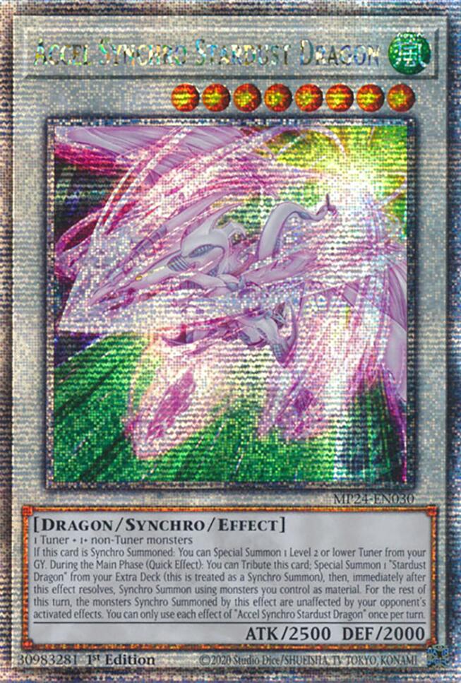 Accel Synchro Stardust Dragon [MP24-EN030] Quarter Century Secret Rare | Exor Games Dartmouth