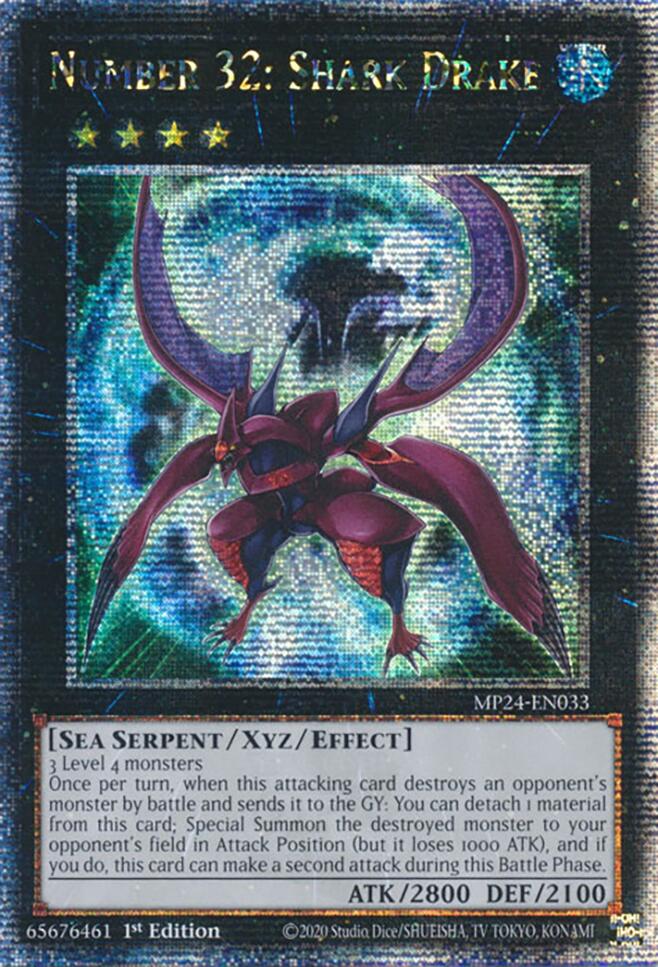 Number 32: Shark Drake [MP24-EN033] Quarter Century Secret Rare | Exor Games Dartmouth