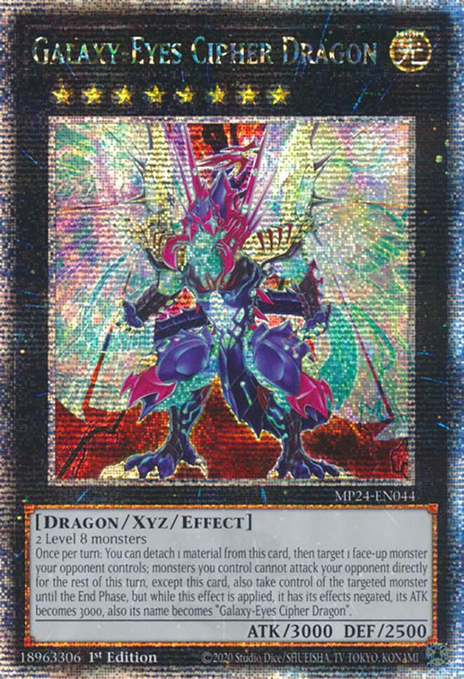 Galaxy-Eyes Cipher Dragon [MP24-EN044] Quarter Century Secret Rare | Exor Games Dartmouth