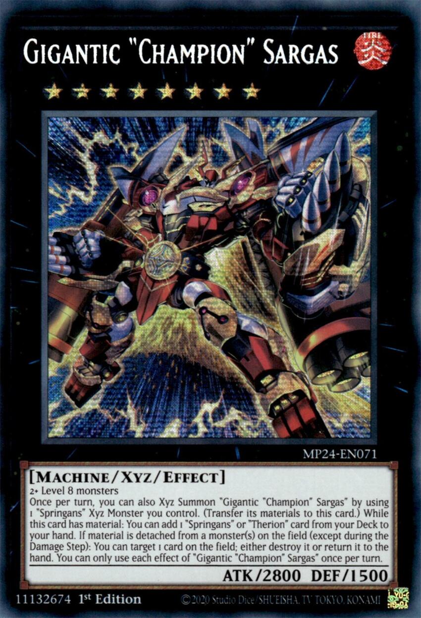 Gigantic "Champion" Sargas [MP24-EN071] Prismatic Secret Rare | Exor Games Dartmouth