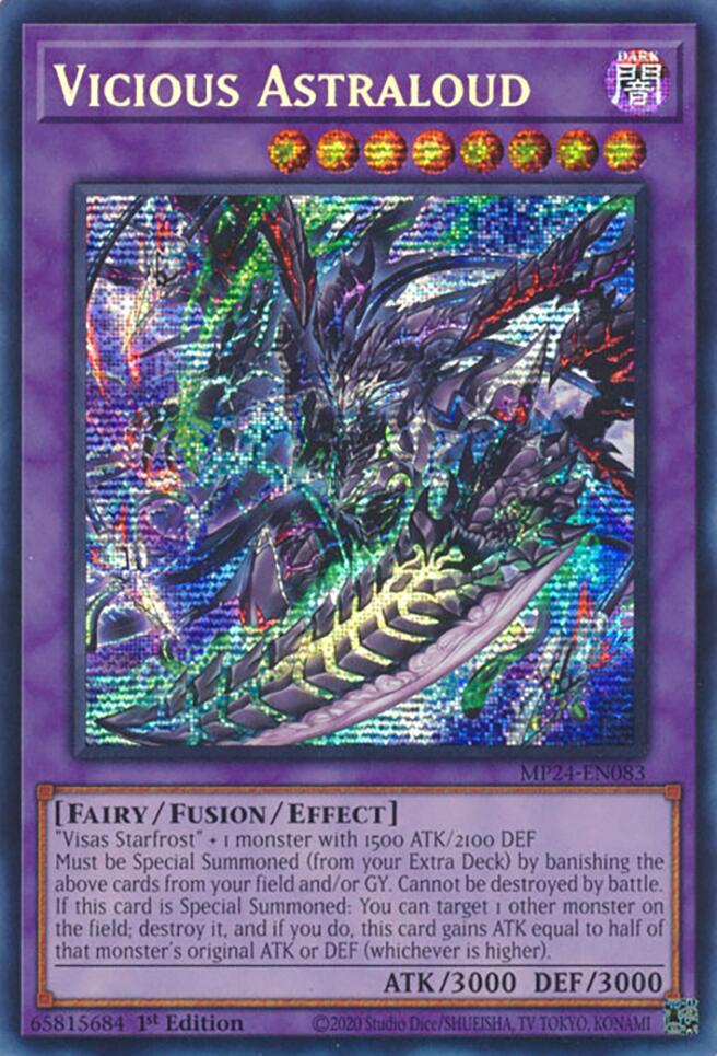 Vicious Astraloud [MP24-EN083] Prismatic Secret Rare | Exor Games Dartmouth