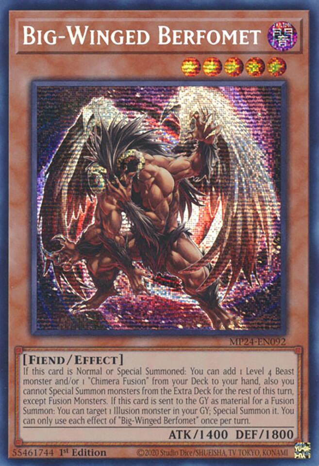 Big-Winged Berfomet [MP24-EN092] Prismatic Secret Rare | Exor Games Dartmouth