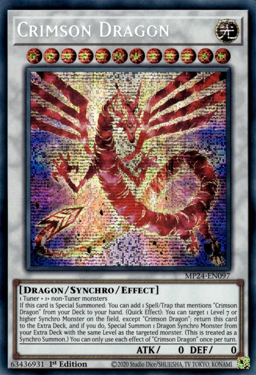 Crimson Dragon (card) [MP24-EN097] Prismatic Secret Rare | Exor Games Dartmouth