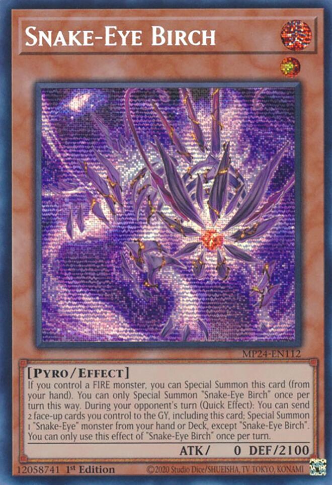 Snake-Eye Birch [MP24-EN112] Prismatic Secret Rare | Exor Games Dartmouth