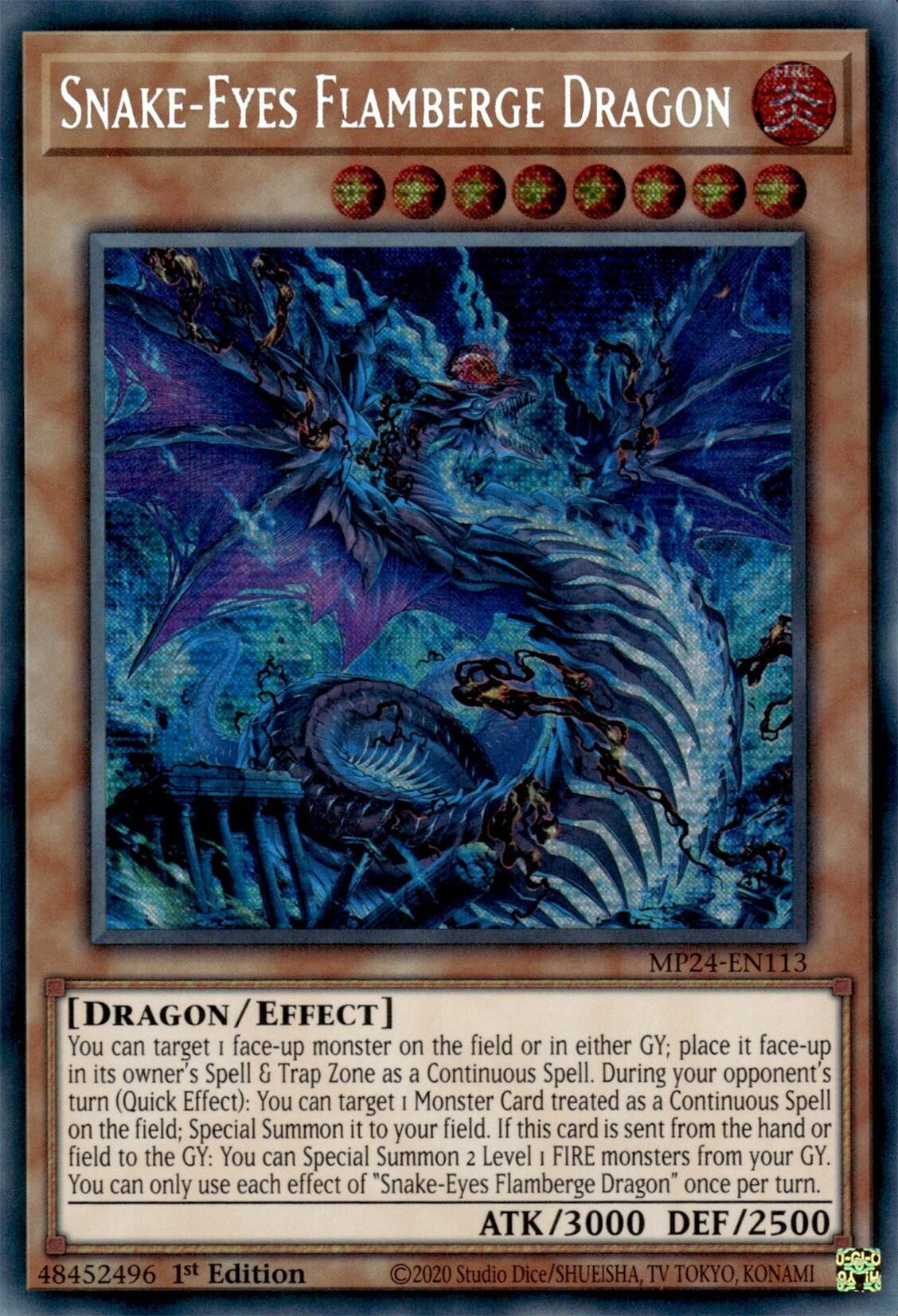 Snake-Eyes Flamberge Dragon [MP24-EN113] Prismatic Secret Rare | Exor Games Dartmouth