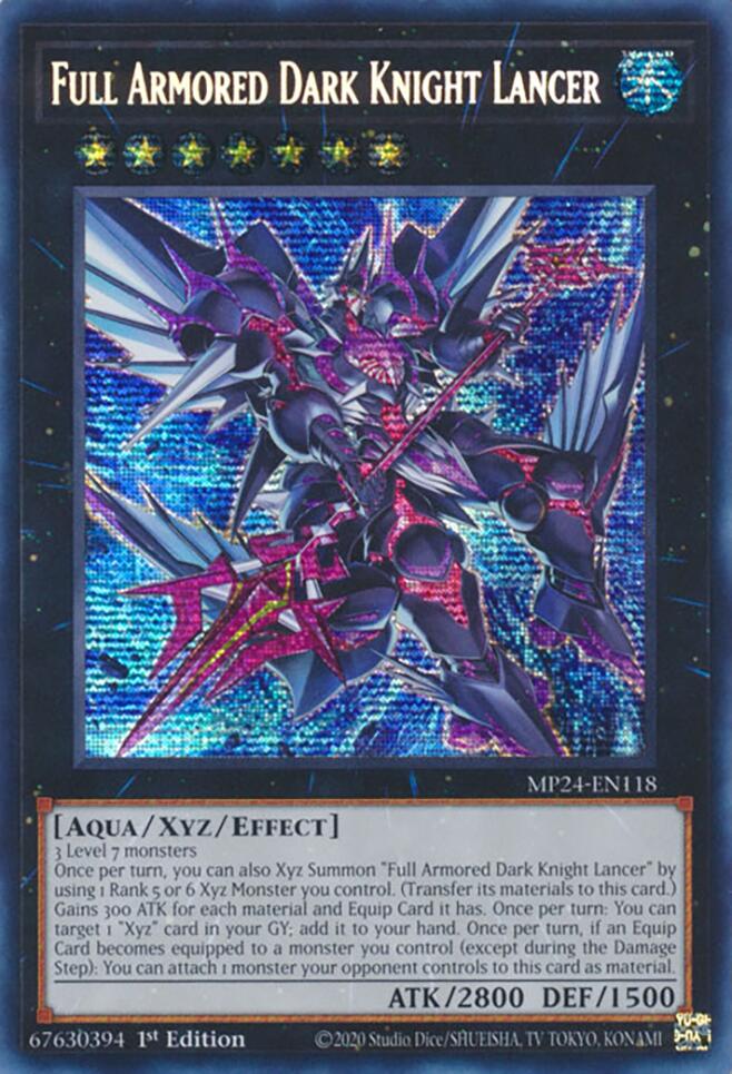 Full Armored Dark Knight Lancer [MP24-EN118] Prismatic Secret Rare | Exor Games Dartmouth