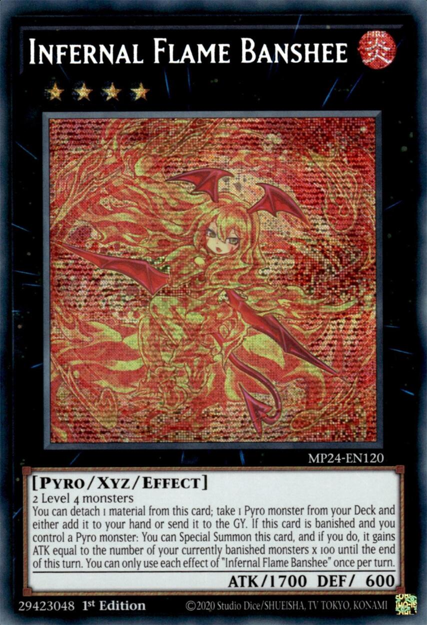 Infernal Flame Banshee [MP24-EN120] Prismatic Secret Rare | Exor Games Dartmouth