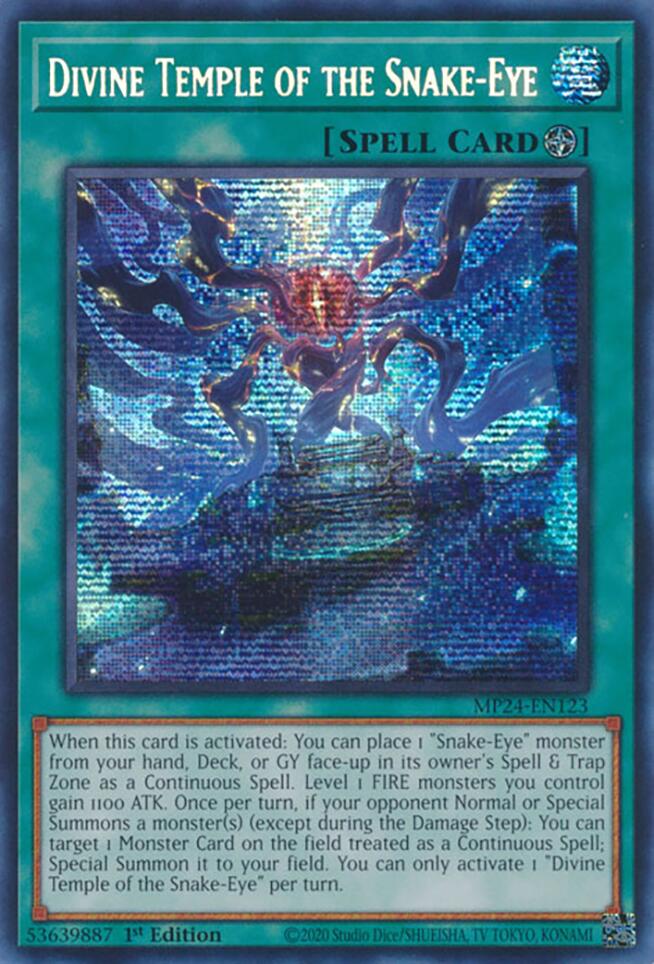 Divine Temple of the Snake-Eye [MP24-EN123] Prismatic Secret Rare | Exor Games Dartmouth