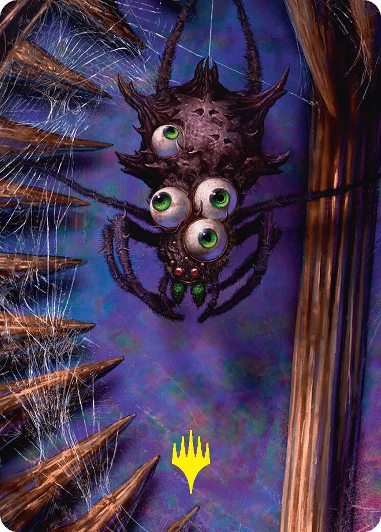 Spider Art Card (Gold-Stamped Planeswalker Symbol) [Duskmourn: House of Horror Art Series] | Exor Games Dartmouth