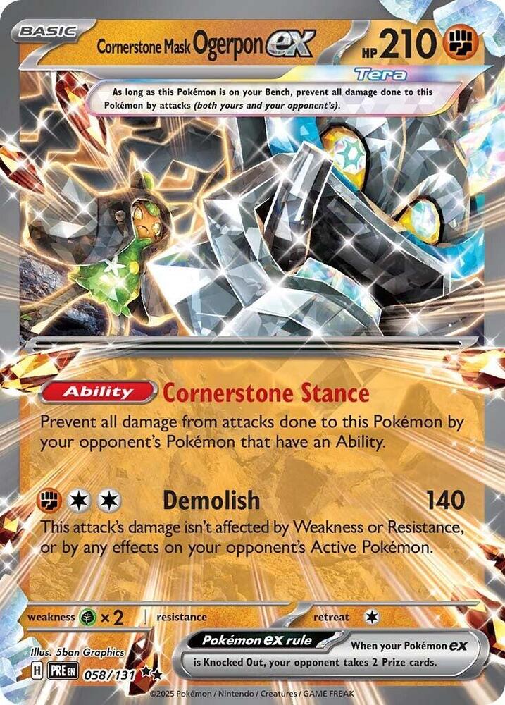 Cornerstone Mask Ogerpon ex (058/131) [Scarlet & Violet: Prismatic Evolutions] | Exor Games Dartmouth