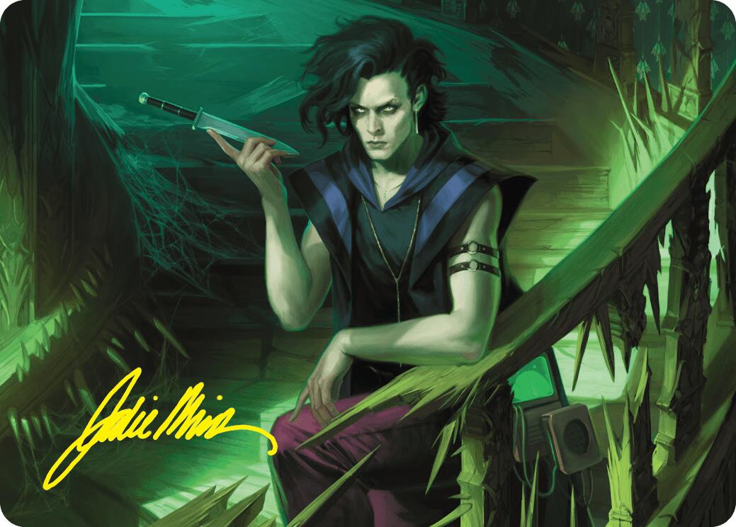 Winter, Misanthropic Guide Art Card (Gold-Stamped Signature) [Duskmourn: House of Horror Art Series] | Exor Games Dartmouth