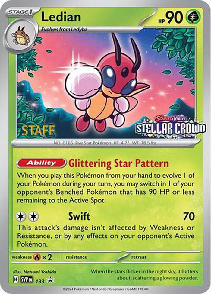 Ledian (133) (Staff Promo) [Scarlet & Violet: Black Star Promos] | Exor Games Dartmouth