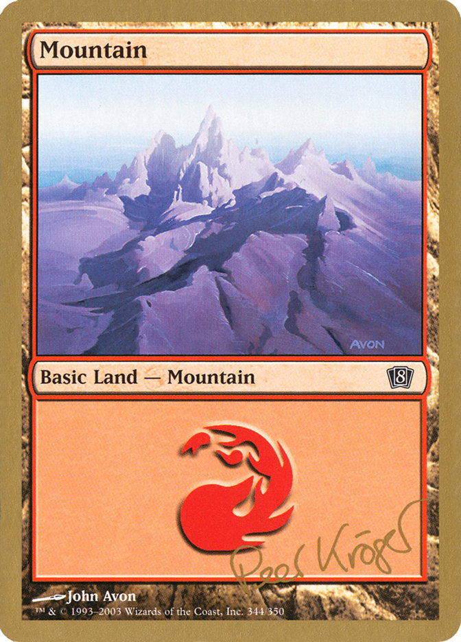 Mountain (344) (Peer Kroger) [World Championship Decks 2003] | Exor Games Dartmouth