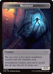 Treasure // Manifest Double-Sided Token [Duskmourn: House of Horror Tokens] | Exor Games Dartmouth