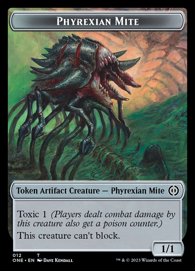 Rebel // Phyrexian Mite (012) Double-Sided Token [Phyrexia: All Will Be One Tokens] | Exor Games Dartmouth