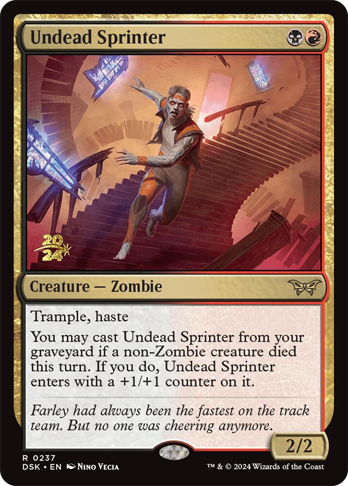 Undead Sprinter [Duskmourn: House of Horror Prerelease Promos] | Exor Games Dartmouth