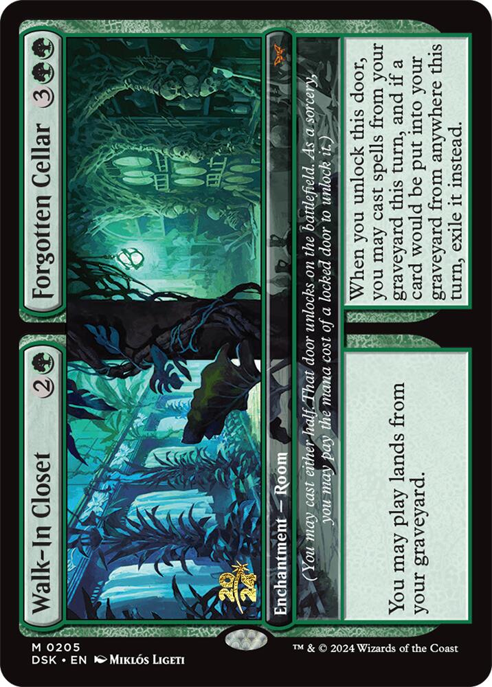 Walk-In Closet // Forgotten Cellar [Duskmourn: House of Horror Prerelease Promos] | Exor Games Dartmouth