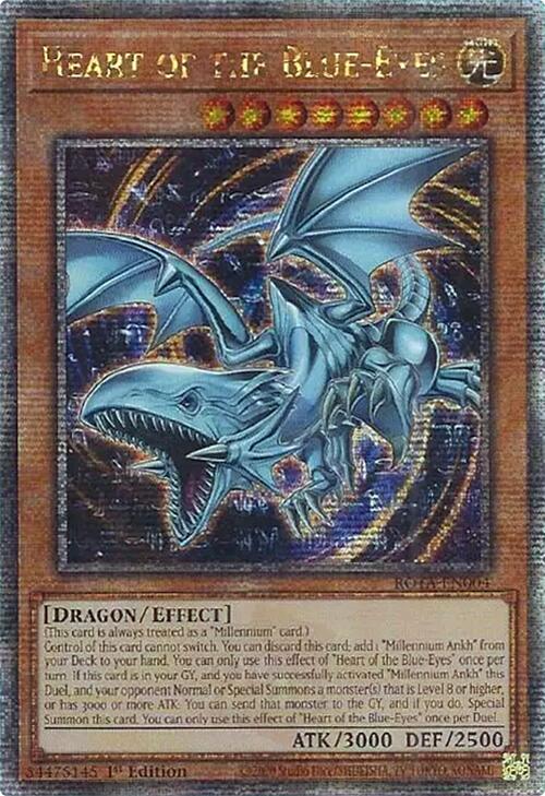 Heart of the Blue-Eyes (Quarter Century Secret Rare) [ROTA-EN004] Quarter Century Secret Rare | Exor Games Dartmouth