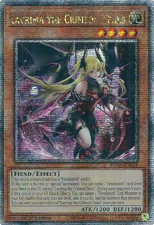 Lacrima the Crimson Tears (Quarter Century Secret Rare) [ROTA-EN014] Quarter Century Secret Rare | Exor Games Dartmouth