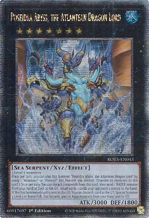 Poseidra Abyss, the Atlantean Dragon Lord (Quarter Century Secret Rare) [ROTA-EN043] Quarter Century Secret Rare | Exor Games Dartmouth