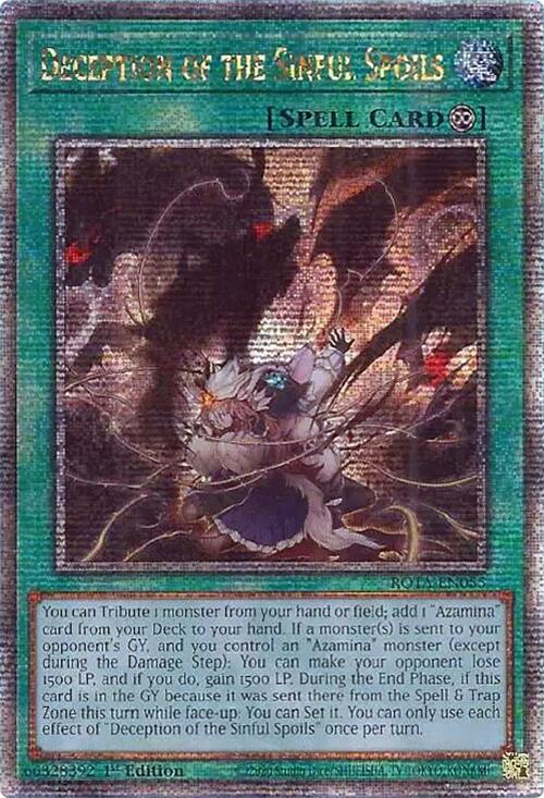 Deception of the Sinful Spoils (Quarter Century Secret Rare) [ROTA-EN055] Quarter Century Secret Rare | Exor Games Dartmouth