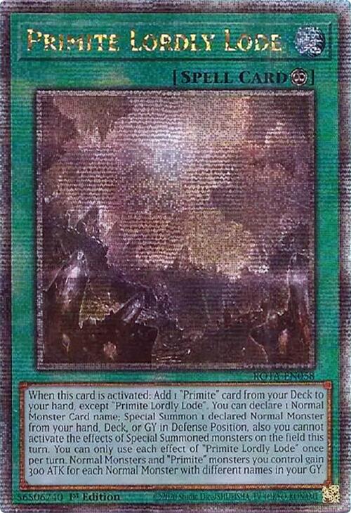 Primite Lordly Lode (Quarter Century Secret Rare) [ROTA-EN058] Quarter Century Secret Rare | Exor Games Dartmouth