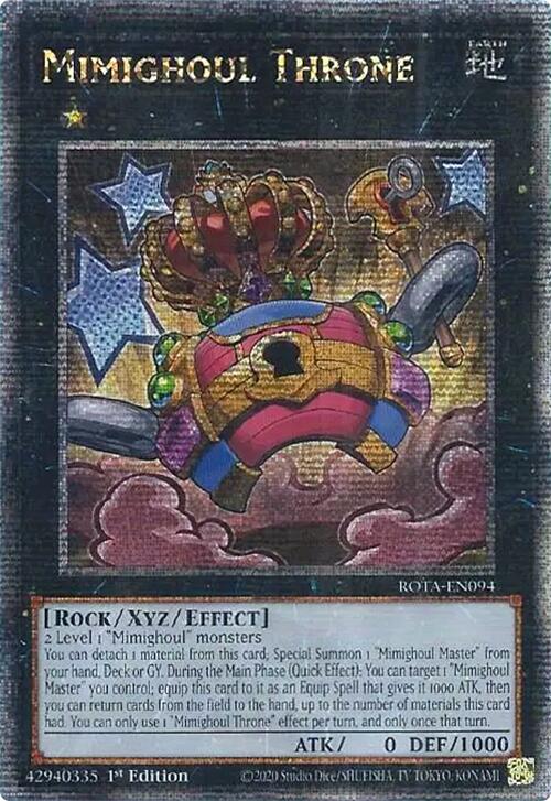 Mimighoul Throne (Quarter Century Secret Rare) [ROTA-EN094] Quarter Century Secret Rare | Exor Games Dartmouth