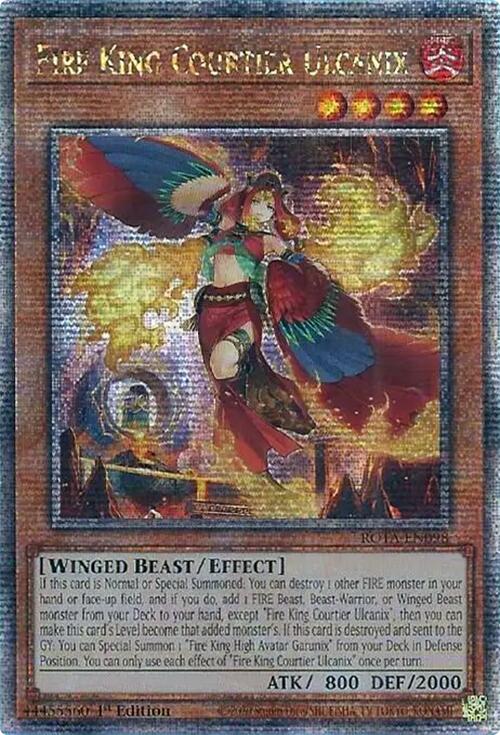 Fire King Courtier Ulcanix (Quarter Century Secret Rare) [ROTA-EN098] Quarter Century Secret Rare | Exor Games Dartmouth