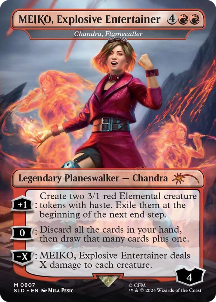 MEIKO, Explosive Entertainer - Chandra, Flamecaller [Secret Lair Drop Series] | Exor Games Dartmouth