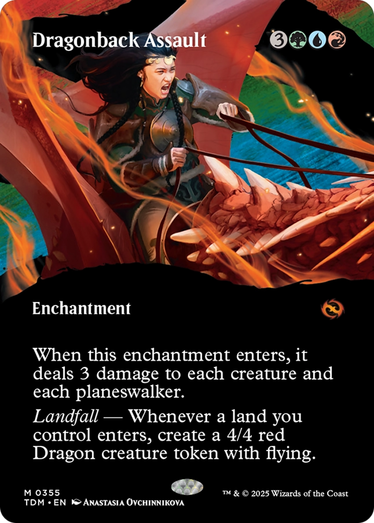 Dragonback Assault (Borderless) [Tarkir: Dragonstorm] | Exor Games Dartmouth