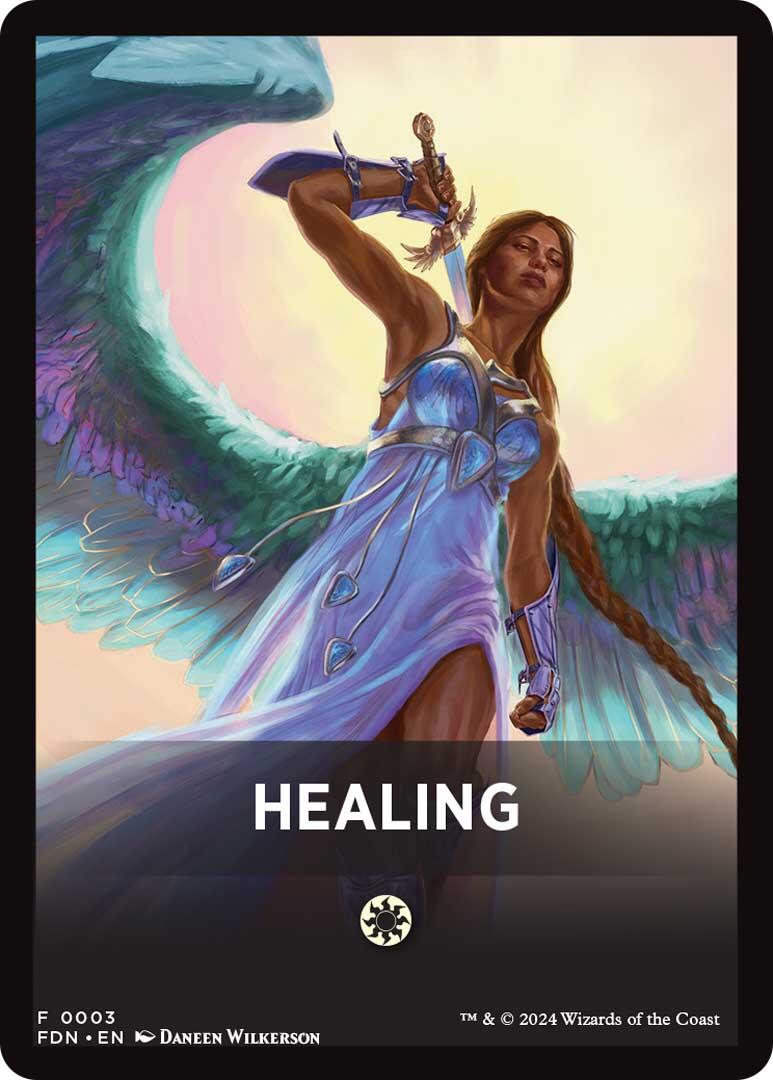 Healing Theme Card [Foundations Tokens] | Exor Games Dartmouth