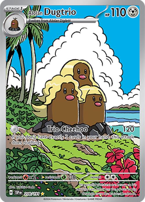 Alolan Dugtrio (208/191) [Scarlet & Violet: Surging Sparks] | Exor Games Dartmouth